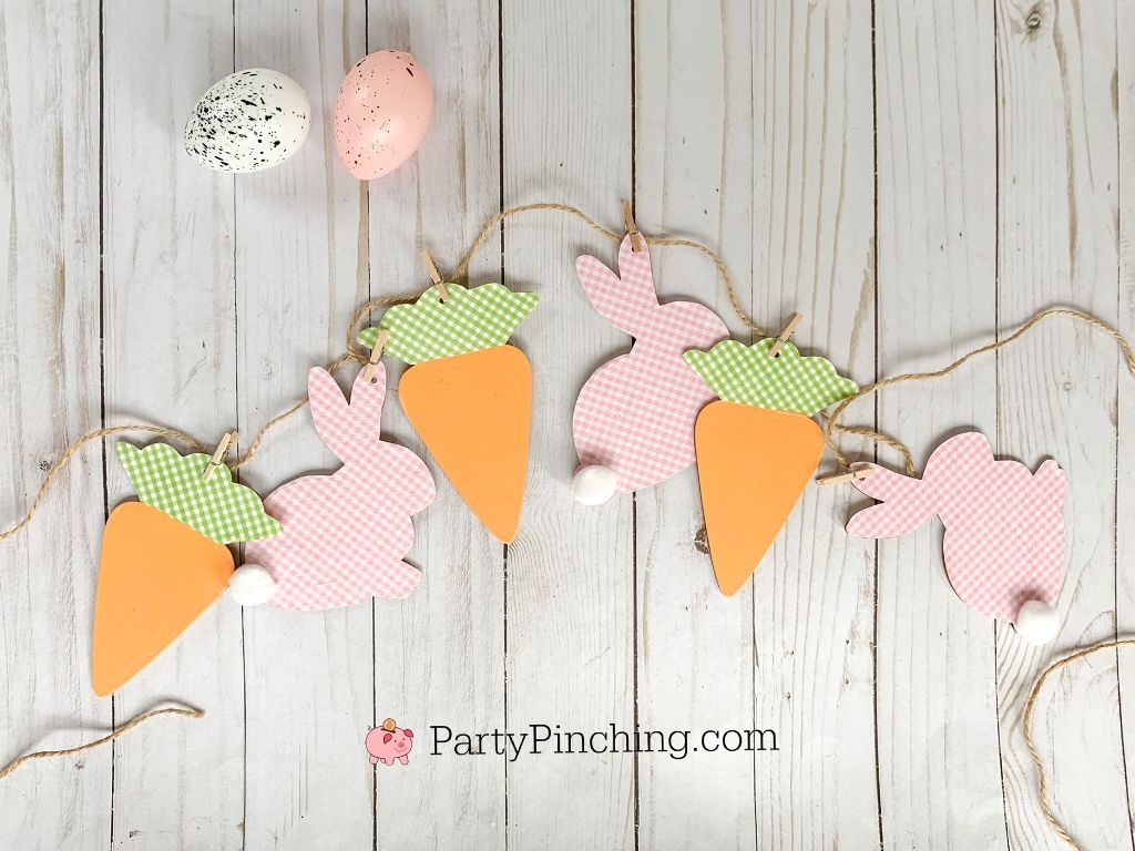 Dollar Tree DIY, Dollar Tree crafts, Easter Dollar store, dollar general diy, cheap inexpensive dollar store decor, budget crafts, bunny banner