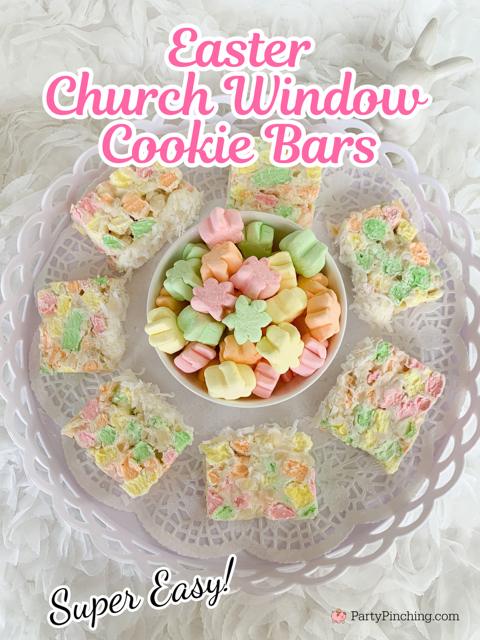 Easter Church Window Cookie Bars, Easter Church window cookies, Easter Stained glass cookies, Easter catherdral window cookies, best church window cookie recipe, church window cookie bars, best easy church window cookies white chocolate and macadamia nuts